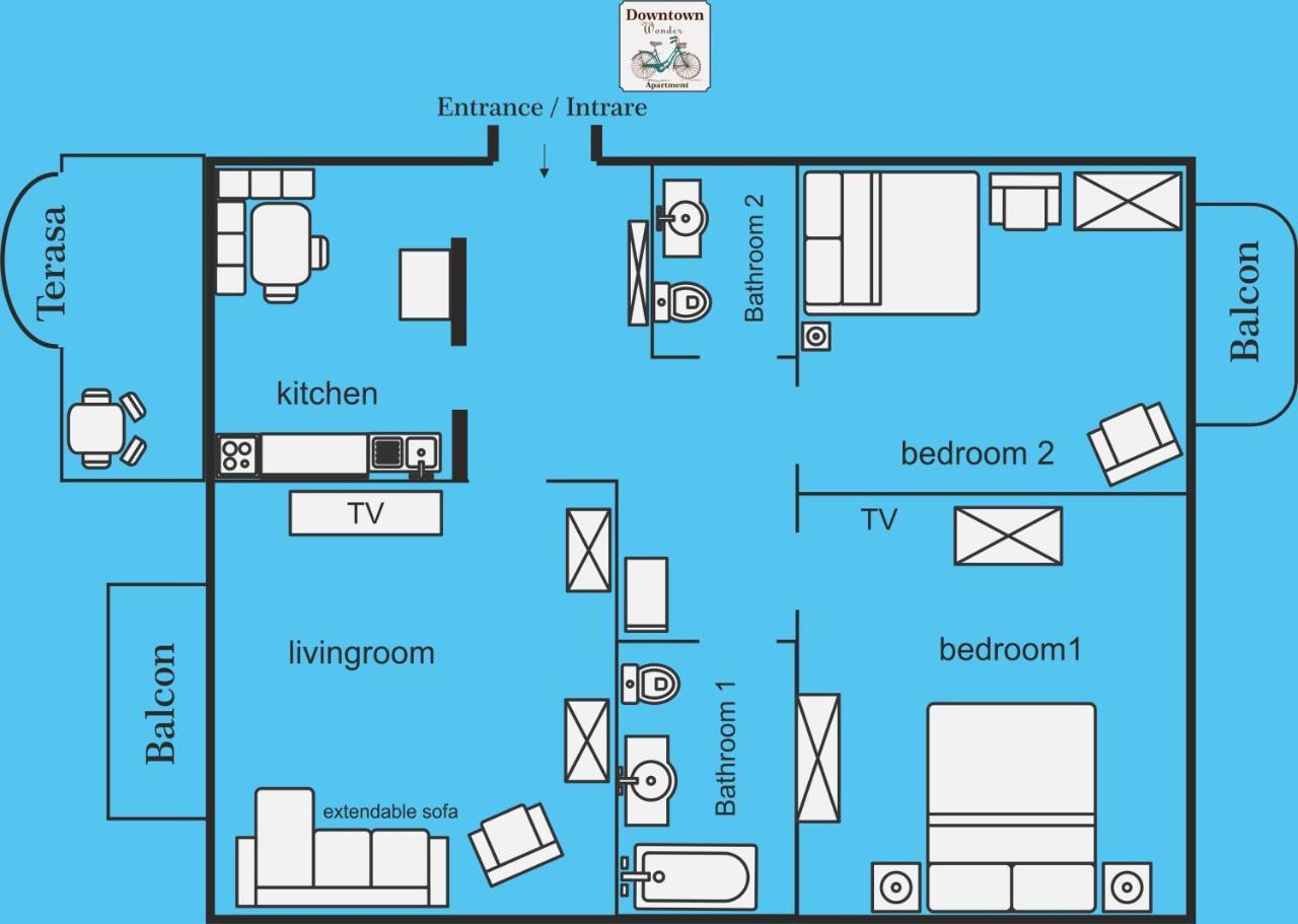 Downtown Wonder Apartament คลูจ-นาโปกา ภายนอก รูปภาพ